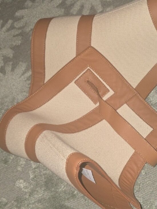 New loewe Tan canvas obi belt in size small